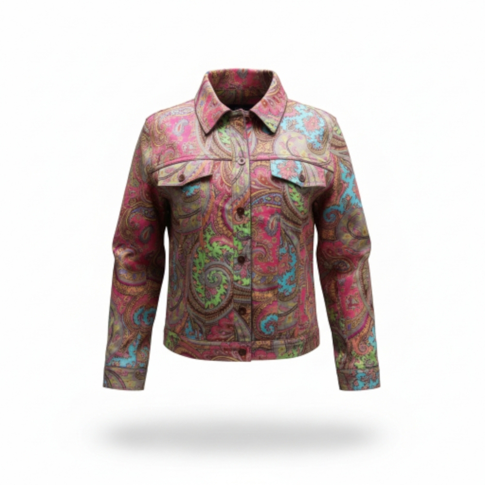 DETAILS Colorful Paisley TOP SIZE 8 - Picture 2 of 7